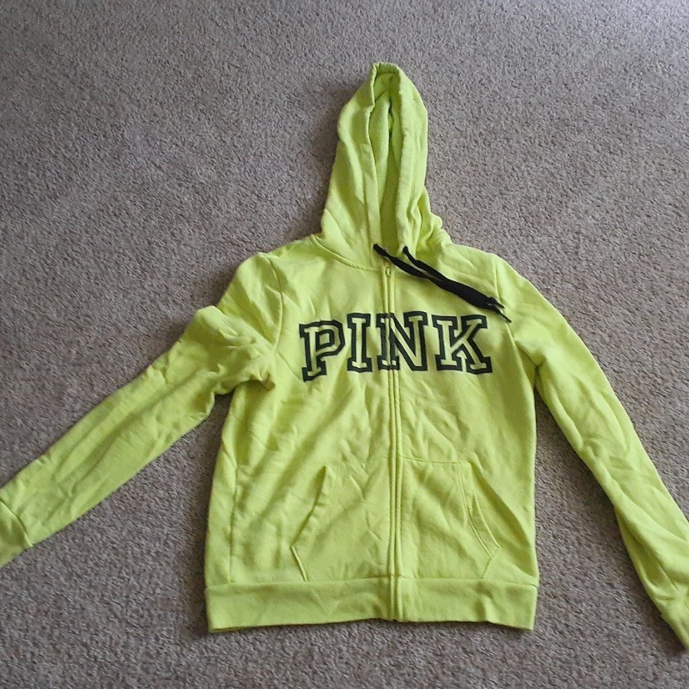 Pink zip up sweatshirt